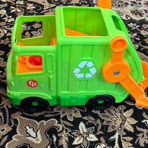 Fisher-Price Green and Orange Recycling Truck Toy